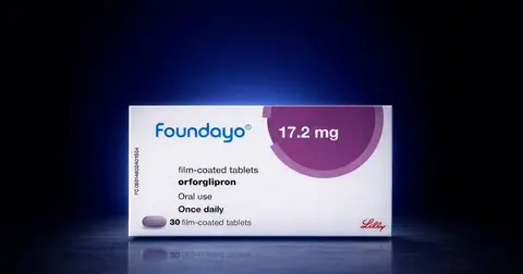 Box of Foundayo (orforglipron) 17.2 mg film-coated tablets