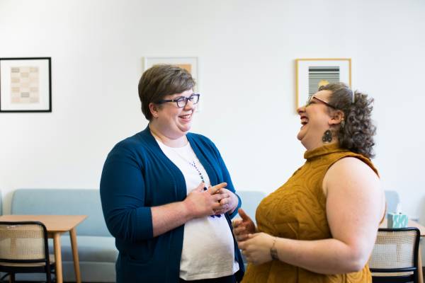 how do i get weight care treatment | two plus wise women talking and laughing