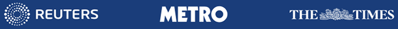 Reuters - Metro - The Times logos - as seen in