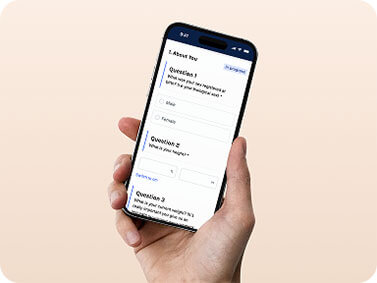 Step 1 Start Assessment - Phone in hand
