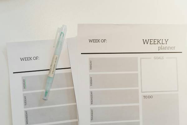 wegovy dosage and maintenance | weekly plan sheets of paper and a pen