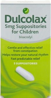 Dulcolax Laxative Suppositories For Children 5mg Pack of 5