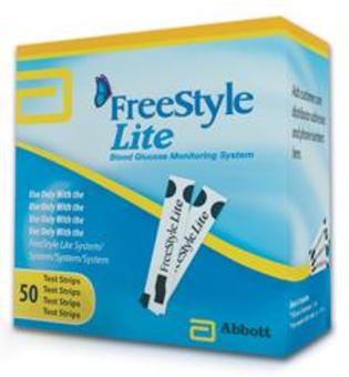 Freestyle Lite Blood Glucose Test Strips Pack of 50