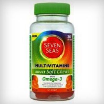 Seven Seas Multivitamins with Omega 3 Orange Soft Chews Pack of 30