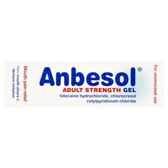 Anbesol Adult Strength Oral Pain Relief Gel 10g