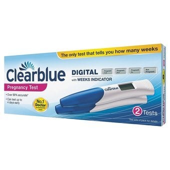 Clearblue Pregnancy Test with Weeks Indicator Clearblue Digital Pregnancy Test with Week Indicator Pack of 2