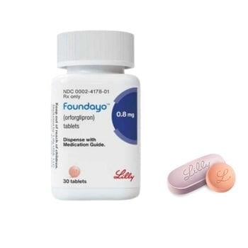 Foundayo Eli Lilly - Founadyo (orfoglipron) pill bottle and tablet
