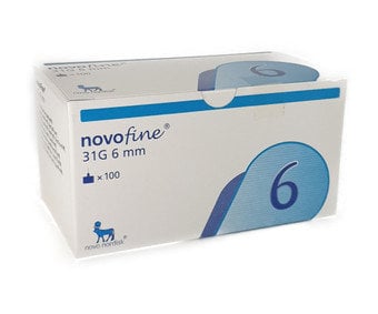 Novofine 6mm 31g Pen Needles x 100