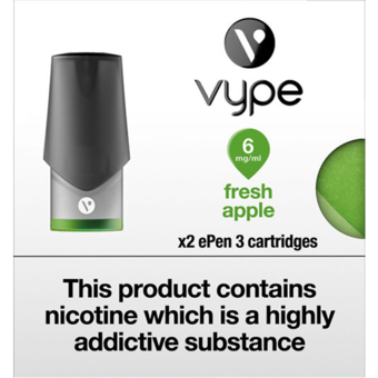 VYPE ePEN 3 Cartridges Fresh Apple Flavour VYPE ePEN 3 Cartridges Fresh Apple Flavour
