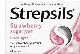 Strepsils Sugar Free Strawberry Pack of 36