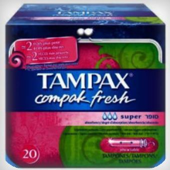 Tampax Compak Fresh Super Tampons Pack of 20