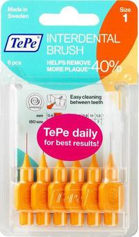 Tepe Interdental Brushes Orange 0.45mm Pack of 6